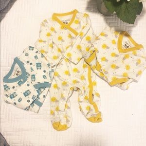 Set of three Baby Soy Organic Onesies set of three